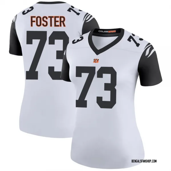 Women's Javon Foster Cincinnati Bengals Legend White Color Rush Jersey