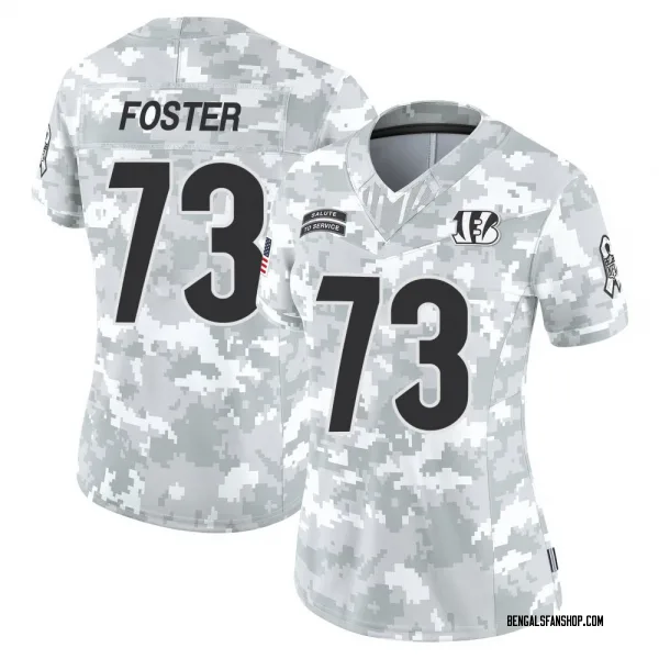 Women's Javon Foster Cincinnati Bengals Limited Arctic Camo 2024 Salute to Service Jersey