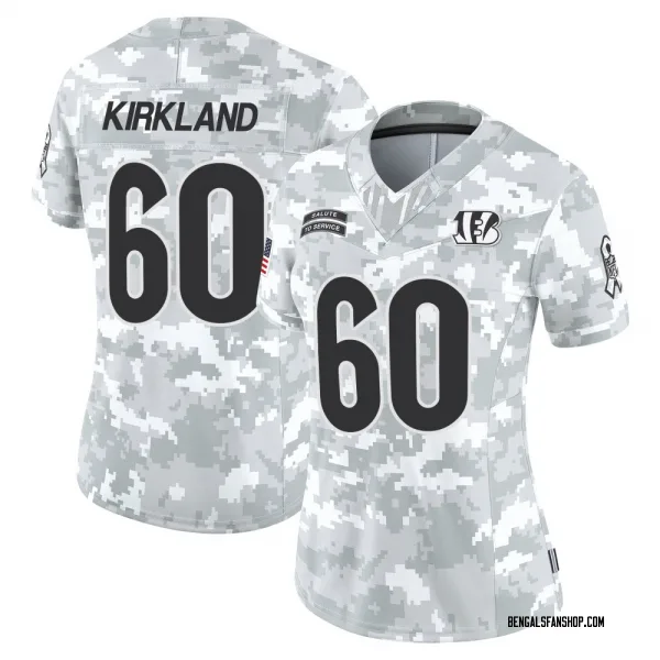 Women's Jaxson Kirkland Cincinnati Bengals Limited Arctic Camo 2024 Salute to Service Jersey