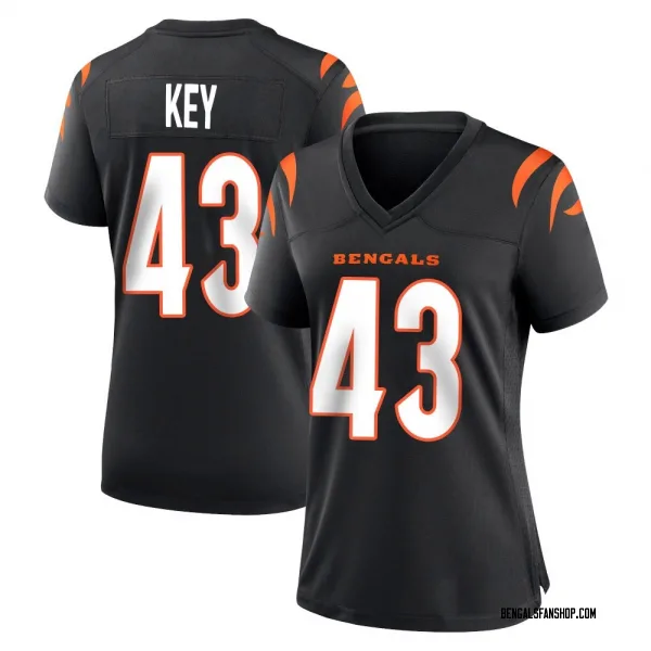 Women's Jaylen Key Cincinnati Bengals Game Black Team Color Jersey