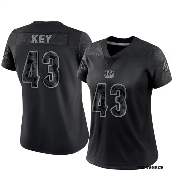Women's Jaylen Key Cincinnati Bengals Limited Black Reflective Jersey