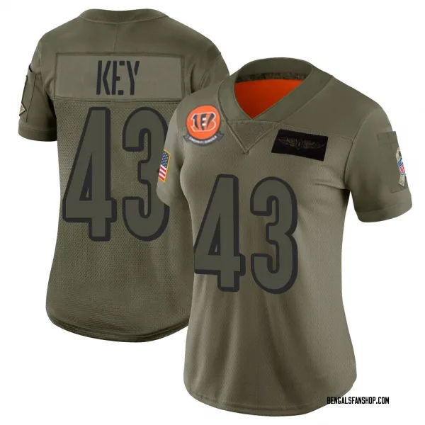 Women's Jaylen Key Cincinnati Bengals Limited Camo 2019 Salute to Service Jersey