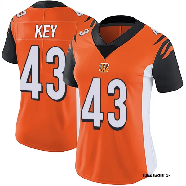 Women's Jaylen Key Cincinnati Bengals Limited Orange Vapor Untouchable Jersey