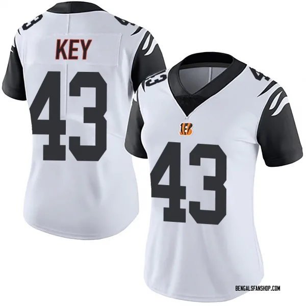 Women's Jaylen Key Cincinnati Bengals Limited White Color Rush Vapor Untouchable Jersey