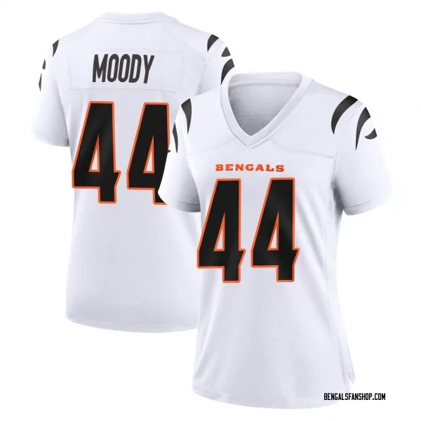 Women's Jaylen Moody Cincinnati Bengals Game White Jersey