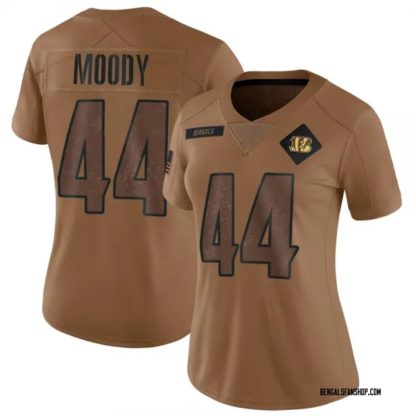 Women's Jaylen Moody Cincinnati Bengals Limited Brown 2023 Salute To Service Jersey
