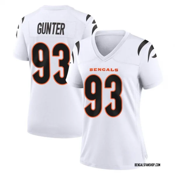 Women's Jeff Gunter Cincinnati Bengals Game White Jersey
