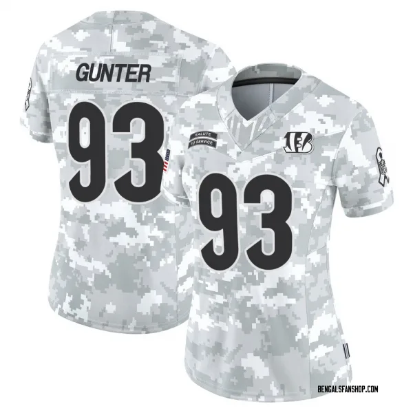Women's Jeff Gunter Cincinnati Bengals Limited Arctic Camo 2024 Salute to Service Jersey