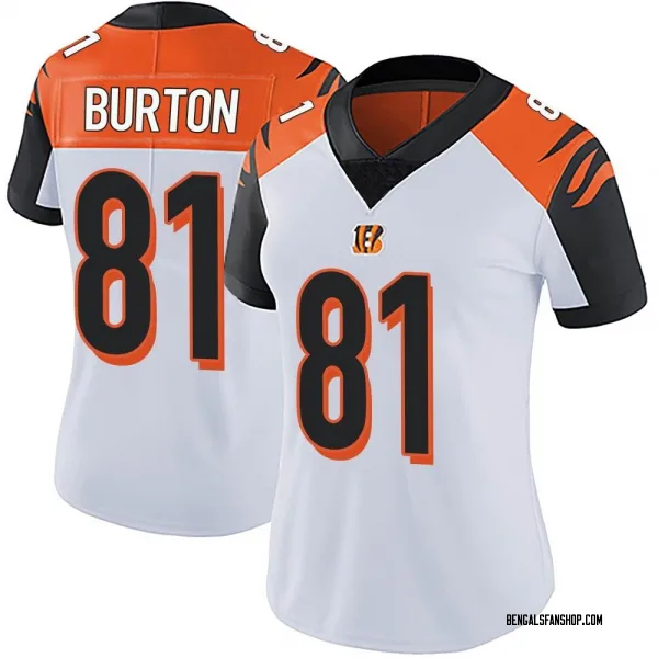 Women's Jermaine Burton Cincinnati Bengals Limited White Vapor Untouchable Jersey