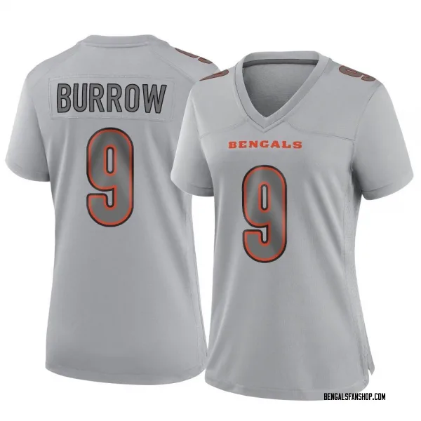 Women's Joe Burrow Cincinnati Bengals Game Gray Atmosphere Fashion Jersey