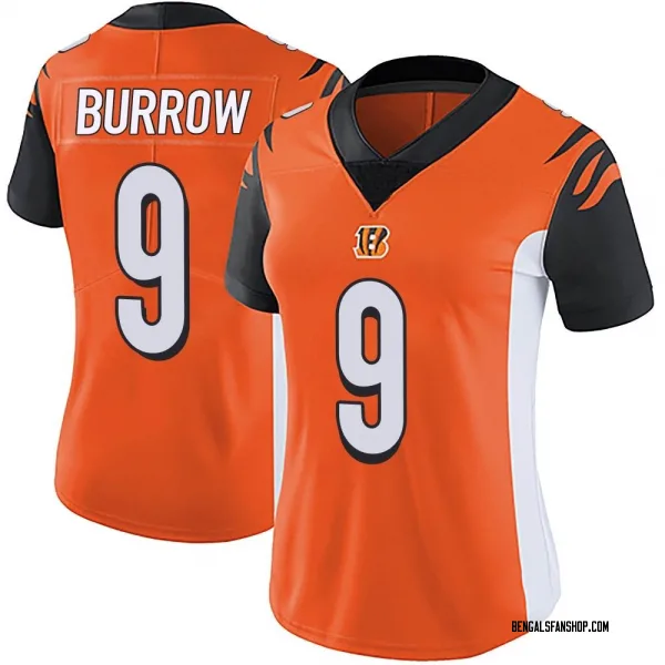Women's Joe Burrow Cincinnati Bengals Limited Orange Vapor Untouchable Jersey