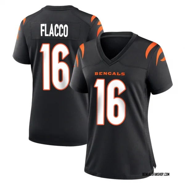 Women's Joe Flacco Cincinnati Bengals Game Black Team Color Jersey