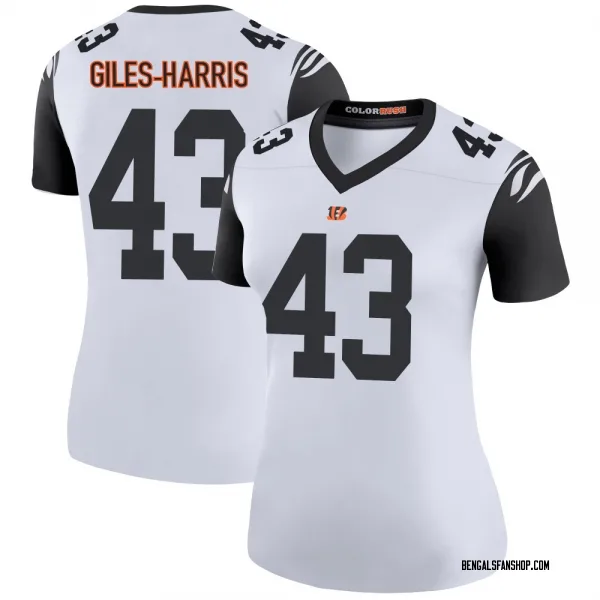 Women's Joe Giles-Harris Cincinnati Bengals Legend White Color Rush Jersey