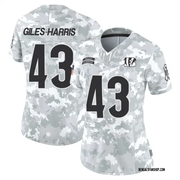 Women's Joe Giles-Harris Cincinnati Bengals Limited Arctic Camo 2024 Salute to Service Jersey