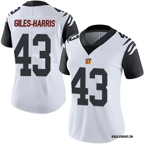 Women's Joe Giles-Harris Cincinnati Bengals Limited White Color Rush Vapor Untouchable Jersey