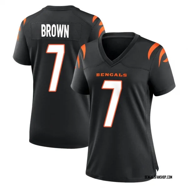 Women's Jon Brown Cincinnati Bengals Game Black Team Color Jersey