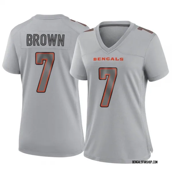 Women's Jon Brown Cincinnati Bengals Game Gray Atmosphere Fashion Jersey