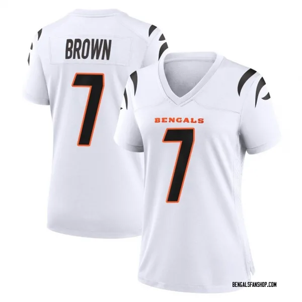 Women's Jon Brown Cincinnati Bengals Game White Jersey