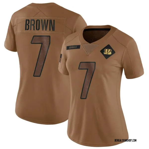 Women's Jon Brown Cincinnati Bengals Limited Brown 2023 Salute To Service Jersey