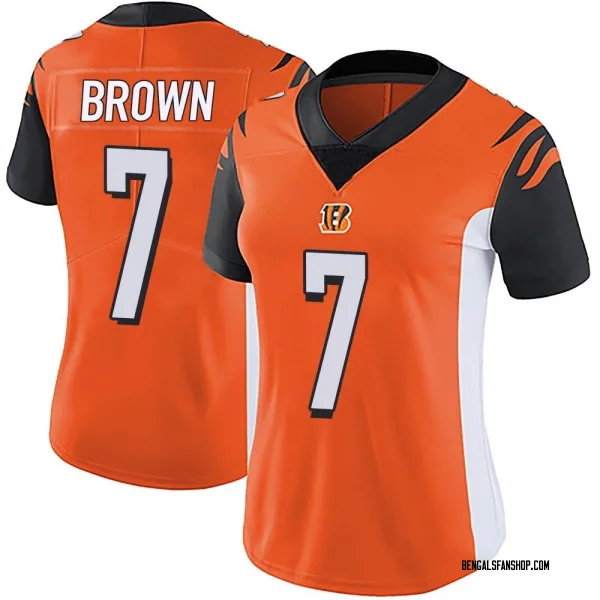 Women's Jon Brown Cincinnati Bengals Limited Orange Vapor Untouchable Jersey