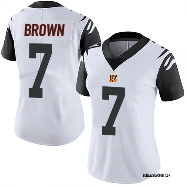 Women's Jon Brown Cincinnati Bengals Limited White Color Rush Vapor Untouchable Jersey