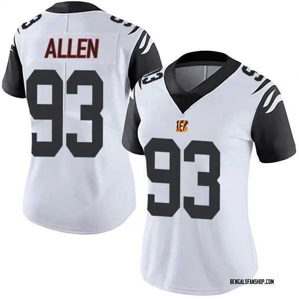 Women's Jonathan Allen Cincinnati Bengals Limited White Color Rush Vapor Untouchable Jersey