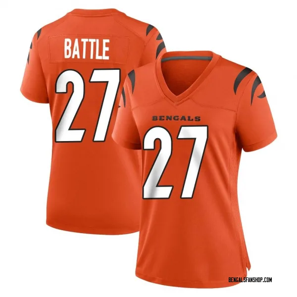 Women's Jordan Battle Cincinnati Bengals Game Orange Jersey