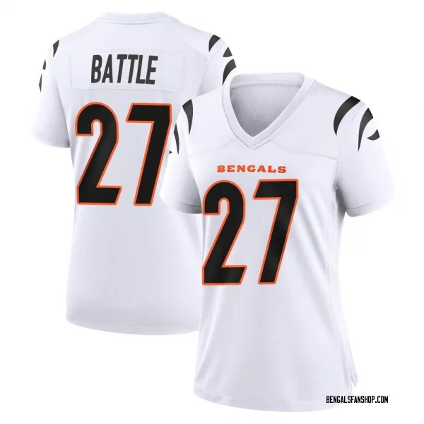 Women's Jordan Battle Cincinnati Bengals Game White Jersey