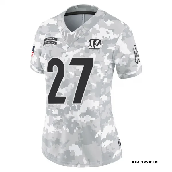 Women's Jordan Battle Cincinnati Bengals Limited Arctic Camo 2024 Salute to Service Jersey