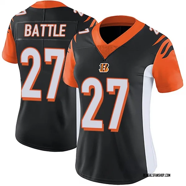 Women's Jordan Battle Cincinnati Bengals Limited Black Team Color Vapor Untouchable Jersey