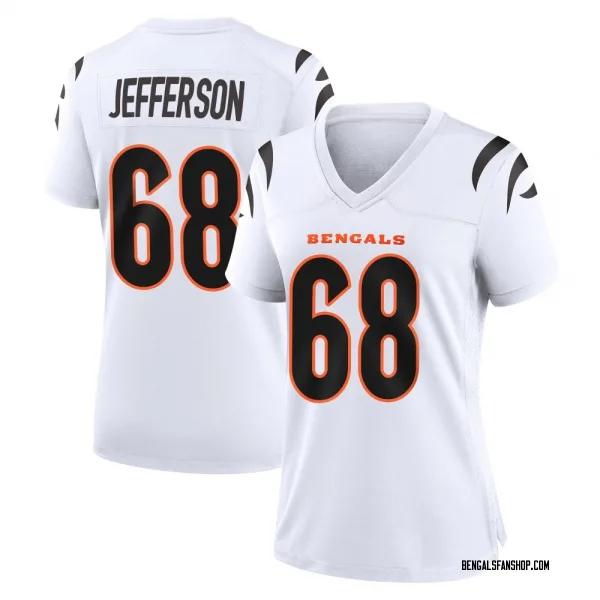 Women's Jordan Jefferson Cincinnati Bengals Game White Jersey