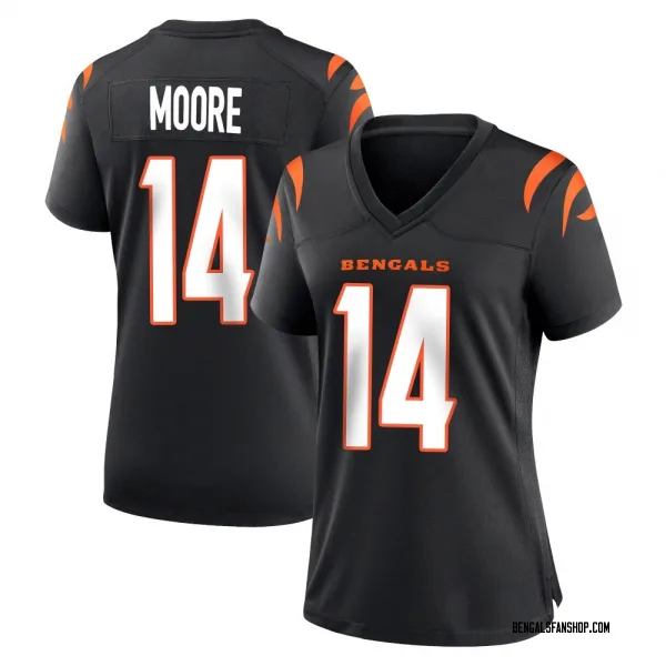 Women's Jordan Moore Cincinnati Bengals Game Black Team Color Jersey