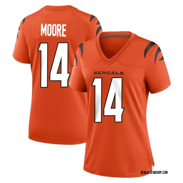 Women's Jordan Moore Cincinnati Bengals Game Orange Jersey