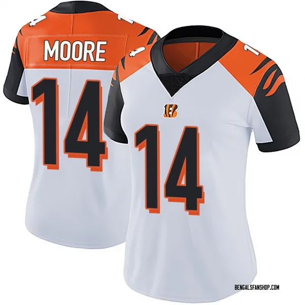 Women's Jordan Moore Cincinnati Bengals Limited White Vapor Untouchable Jersey