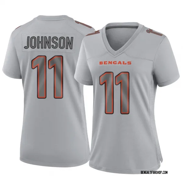 Women's Josh Johnson Cincinnati Bengals Game Gray Atmosphere Fashion Jersey