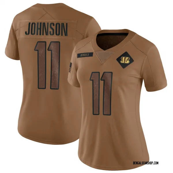 Women's Josh Johnson Cincinnati Bengals Limited Brown 2023 Salute To Service Jersey