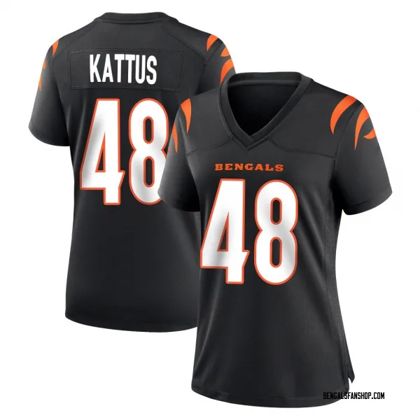 Women's Josh Kattus Cincinnati Bengals Game Black Team Color Jersey