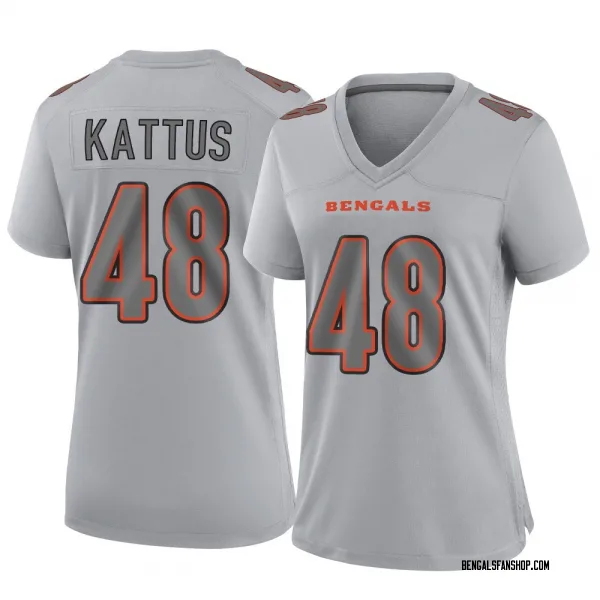 Women's Josh Kattus Cincinnati Bengals Game Gray Atmosphere Fashion Jersey