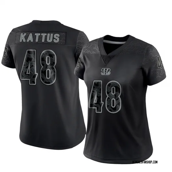 Women's Josh Kattus Cincinnati Bengals Limited Black Reflective Jersey