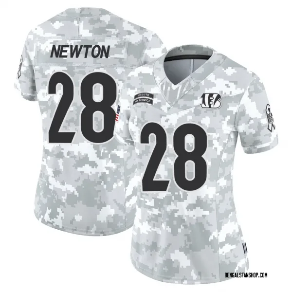 Women's Josh Newton Cincinnati Bengals Limited Arctic Camo 2024 Salute to Service Jersey
