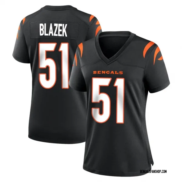 Women's Justin Blazek Cincinnati Bengals Game Black Team Color Jersey