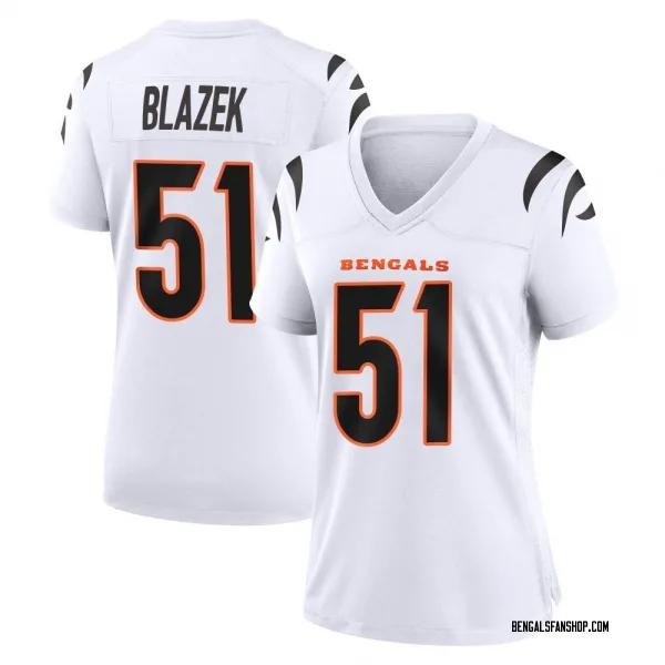 Women's Justin Blazek Cincinnati Bengals Game White Jersey