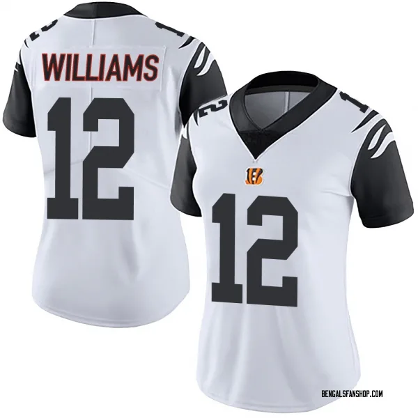 Women's Ke'Shawn Williams Cincinnati Bengals Limited White Color Rush Vapor Untouchable Jersey