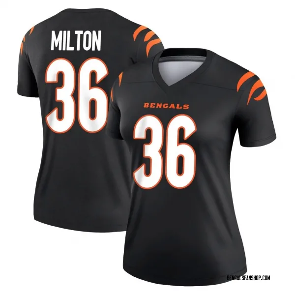 Women's Kendall Milton Cincinnati Bengals Legend Black Jersey