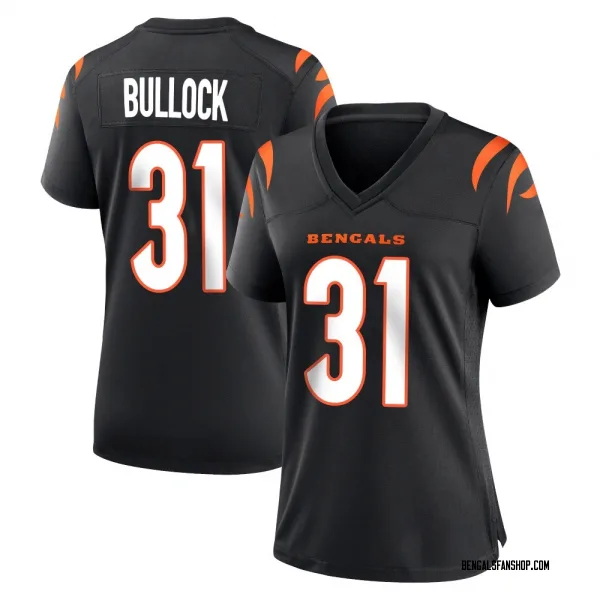 Women's Kentrel Bullock Cincinnati Bengals Game Black Team Color Jersey