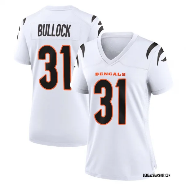 Women's Kentrel Bullock Cincinnati Bengals Game White Jersey