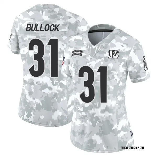 Women's Kentrel Bullock Cincinnati Bengals Limited Arctic Camo 2024 Salute to Service Jersey