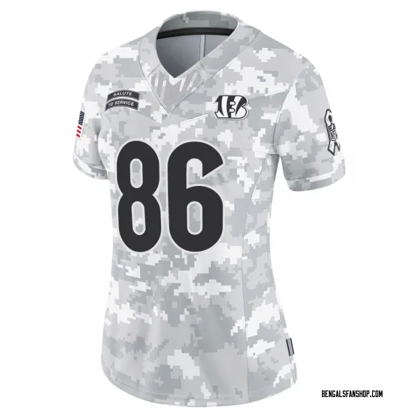 Women's Kole Taylor Cincinnati Bengals Limited Arctic Camo 2024 Salute to Service Jersey