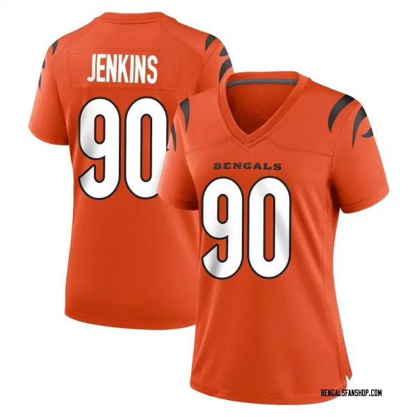 Women's Kris Jenkins Jr. Cincinnati Bengals Game Orange Jersey