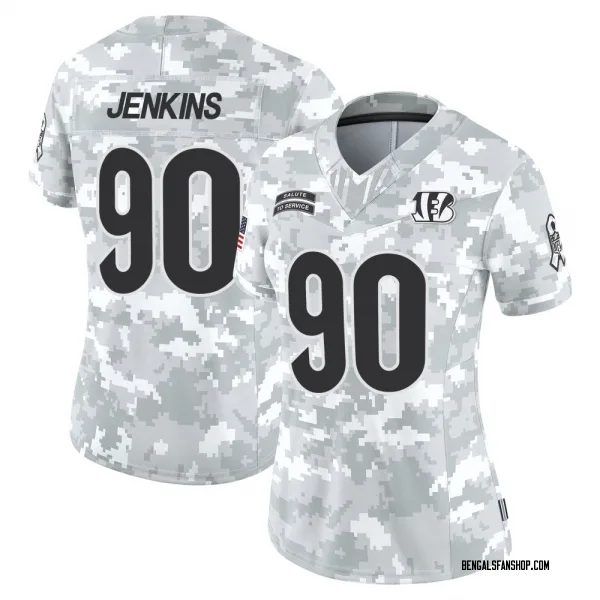 Women's Kris Jenkins Jr. Cincinnati Bengals Limited Arctic Camo 2024 Salute to Service Jersey